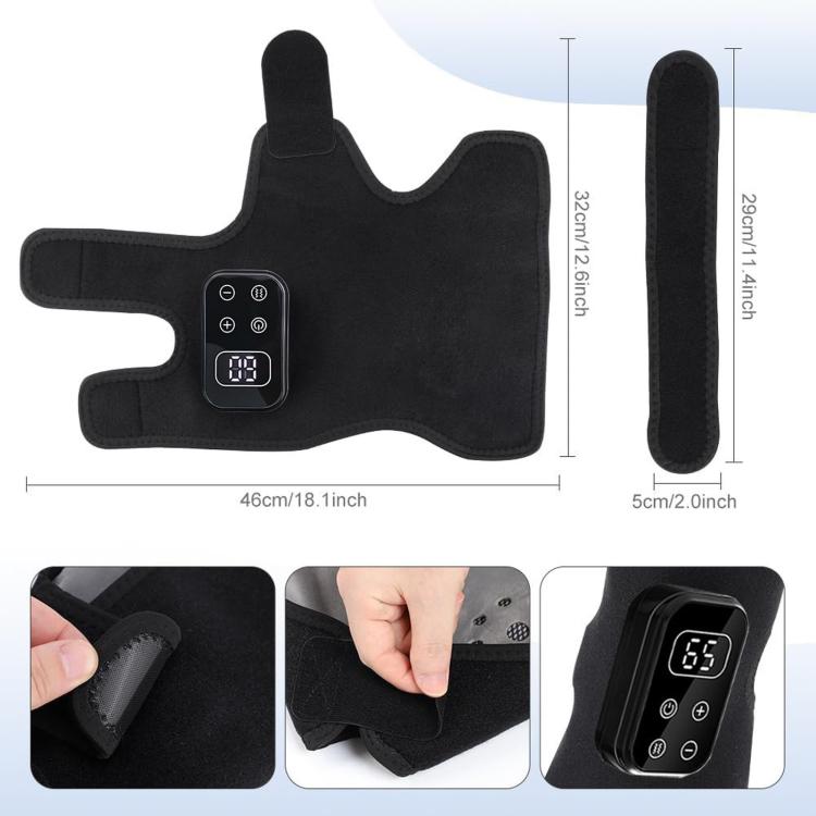 Heated Ankle Brace Support Massager With Vibration 6 Heat Levels 30Min Auto Off