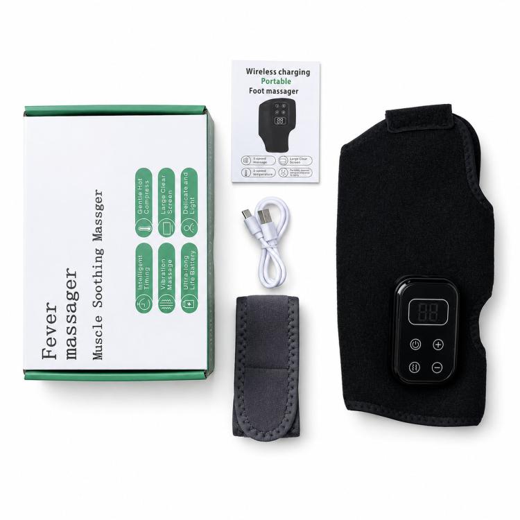 Heated Ankle Brace Support Massager With Vibration 6 Heat Levels 30Min Auto Off