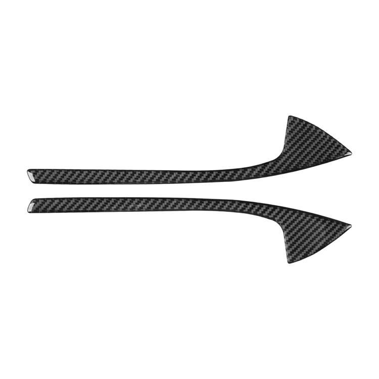 Front door armrest panel sticker, carbon fiber look curved trim strips