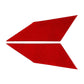 Red arrow-shaped center console decorative stickers, two-piece set