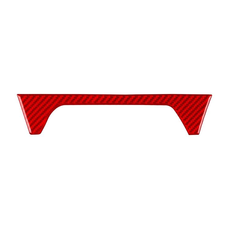 Front cup holder decorative sticker with red carbon fiber pattern