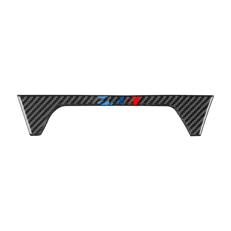 Front cup holder decorative sticker with carbon fiber pattern and colorful graphic