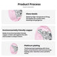Product process graphic featuring a pink glass bead with silver angel charm