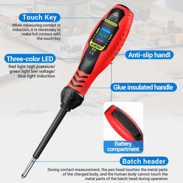 ANENG High-Precision Digital Smart Voltage Tester Pen With Non-Contact Induction