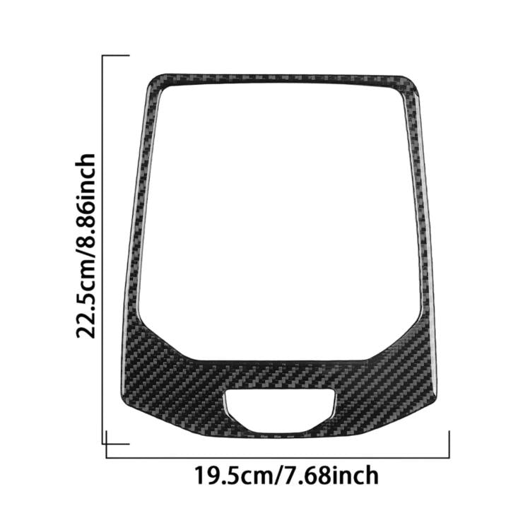 Center control panel sticker size diagram: 19.5 cm wide and 22.5 cm tall