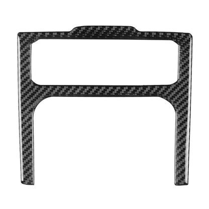 Rear air outlet lower decorative sticker, carbon-fiber look, two rectangular openings.