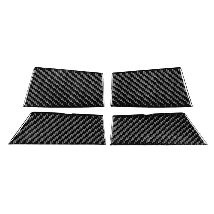 BMW door storage slot decorative sticker set: four carbon-fiber patterned pieces