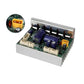 Electric scooter controller motherboard with electronic components and metal heat sink