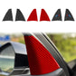 A-pillar decorative sticker set in carbon fiber and red, triangular pieces