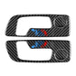 Carbon-fiber seat switch panel sticker with multicolor mosaic accents and circular trim