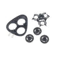 Replacement shaver head assembly parts kit with outer frame and three cutter discs