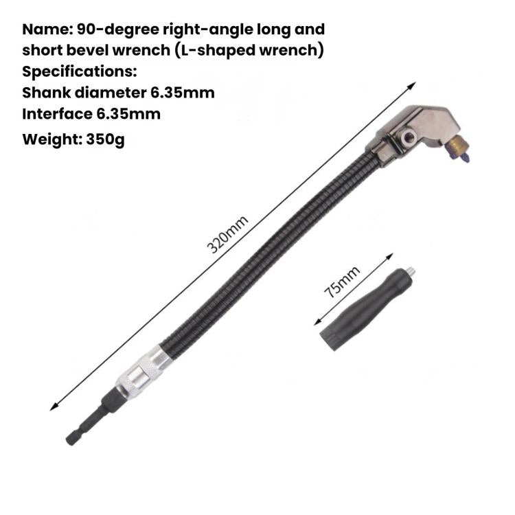 Electric Drill Adapter For Drilling 90-Degree Right-Angle Corners