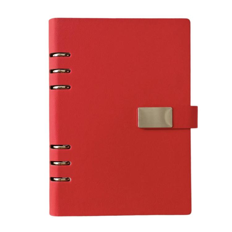 A5 6-Hole Hollow Notebook Loose-Leaf Journal Business Portable Magnetic Buckle Notebook