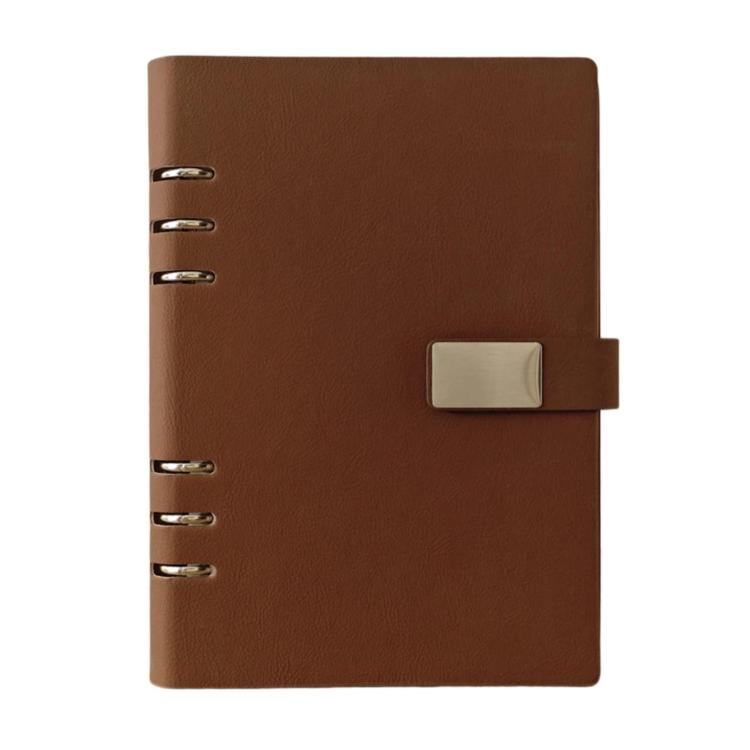 A5 6-Hole Hollow Notebook Loose-Leaf Journal Business Portable Magnetic Buckle Notebook
