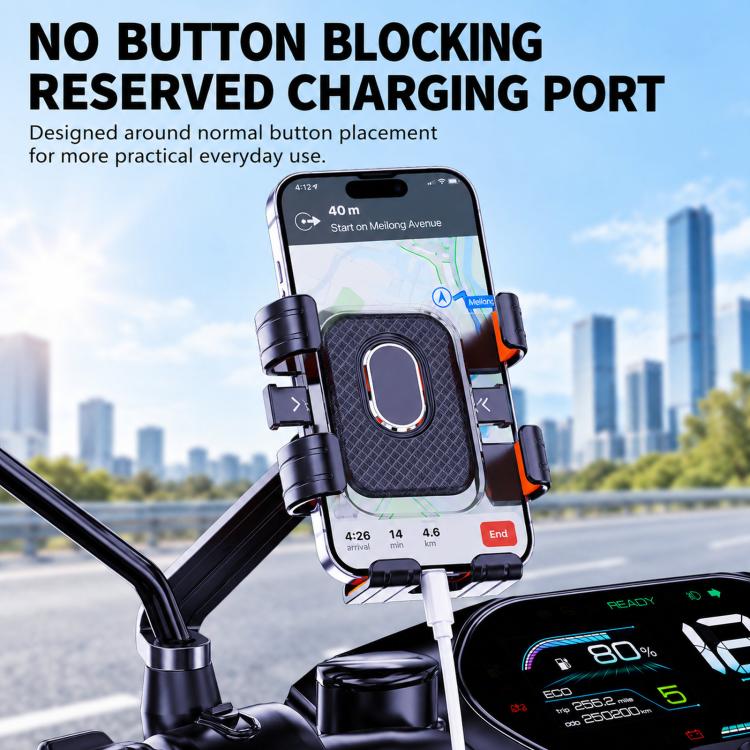 Electric Motorcycle Shake-Stabilized Navigation Phone Holder, Handlebar, Rearview Mirror