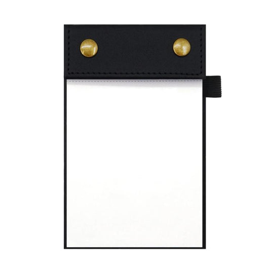 A6 Portable Tear-Off Notepad Leather Cover Journal Office Notebook, Black Blank Page, Green Blank Page, Pink Blank Page, Blue Blank Page, Black Horizontal Ruled Page, Green Horizontal Ruled Page, Pink Horizontal Ruled Page, Blue Horizontal Ruled Page
