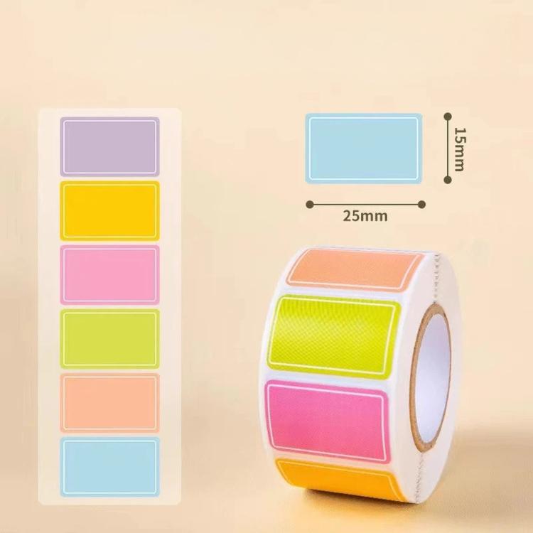 Coding Label Sticker Writable Waterproof Rectangle Sticky Labels, 500 Labels/Roll Colorful, 500 Labels/Roll Light Color, 400 Labels/Roll Large, 800 Labels/Roll Macaron