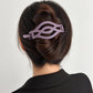 Lavender matte curved twist hair barrette clip for updo styling
