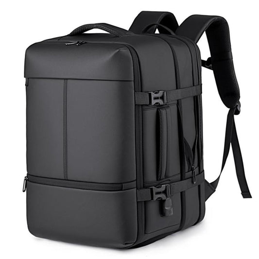 REMOID T90 Expandable Carry Travel Backpack Waterproof Business Laptop Daypack With USB Port Luggage Strap