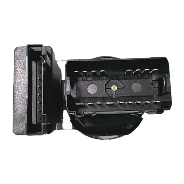 Headlight control switch with exposed electrical terminals and connector pins
