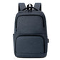 Gray men’s business laptop backpack with front zip pocket and padded front panel