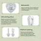 S925 Sterling Silver Heart-Shaped Moissanite Earrings, MSE153