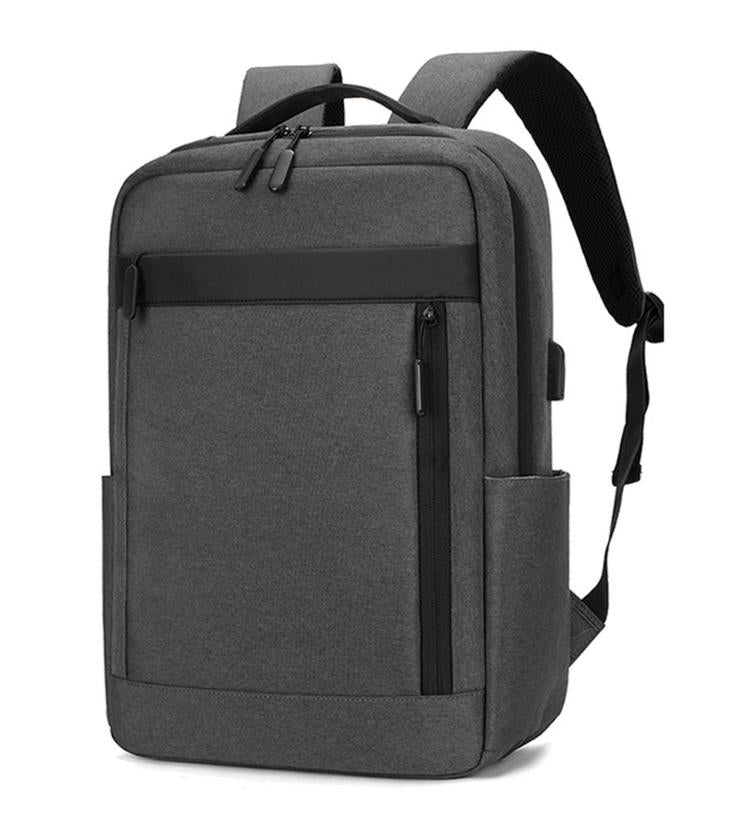 REMOID water-resistant laptop backpack, dark gray with front zipper pocket and top handle