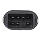 Black window lift switch electrical connector panel with numbered slots