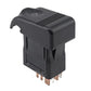 Black headlight control switch rocker with headlight symbol and exposed pin connectors