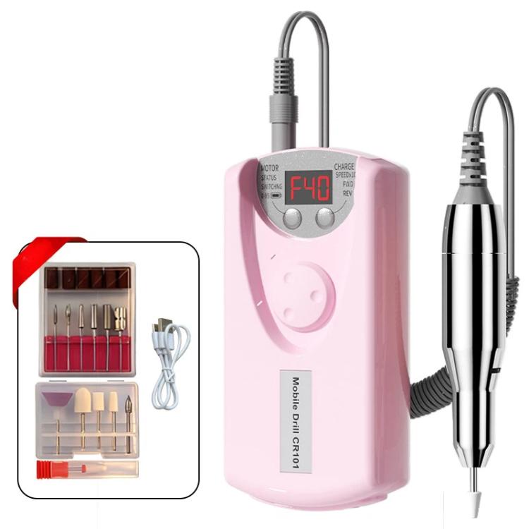 Electric Nail Drill 40000RPM Rechargeable Efile Machine for Gel Acrylic Nails Kit with 12 Bits