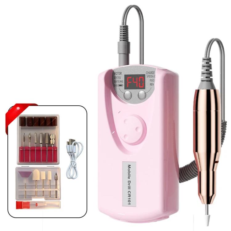 Electric Nail Drill 40000RPM Rechargeable Efile Machine for Gel Acrylic Nails Kit with 12 Bits