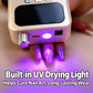 Beige electric nail drill with built-in UV curing light and handpiece