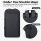 REMOID T18 duffle bag with hidden rear shoulder straps stored in back zipper area.
