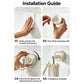 Home Use No Drill Kitchen Rotating Hook Suction Cup Wall Mount Pot Spoon Storage Rack