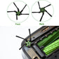 Robot vacuum brush assembly with green center and side brushes