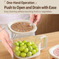 Home Fruit Vegetable Colander Collapsible Washing Basket With Lid