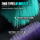 Tire brush head with visible teal fiber bristles for detailed cleaning