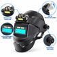 Head-Mounted Solar-Powered Auto-Darkening Welding Helmet, True-color Model + Headlamp