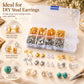 Earring Posts And Backs Kit Flat Pad Stud Earring Findings With Butterfly & Bullet Backs