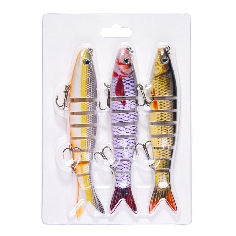 3 PCS/Set HENGJIA JM0633B Jointed Swimbaits Slow Sinking Multi Segmented Fishing Lures