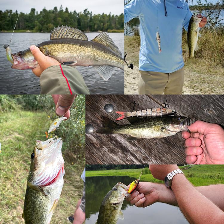 3 PCS/Set HENGJIA JM0633B Jointed Swimbaits Slow Sinking Multi Segmented Fishing Lures