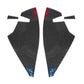 Carbon fiber door anti-collision buffer pads with blue and red graphic accents, set
