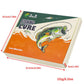 Fishing lure blind box packaging with logo art and size measurement labels
