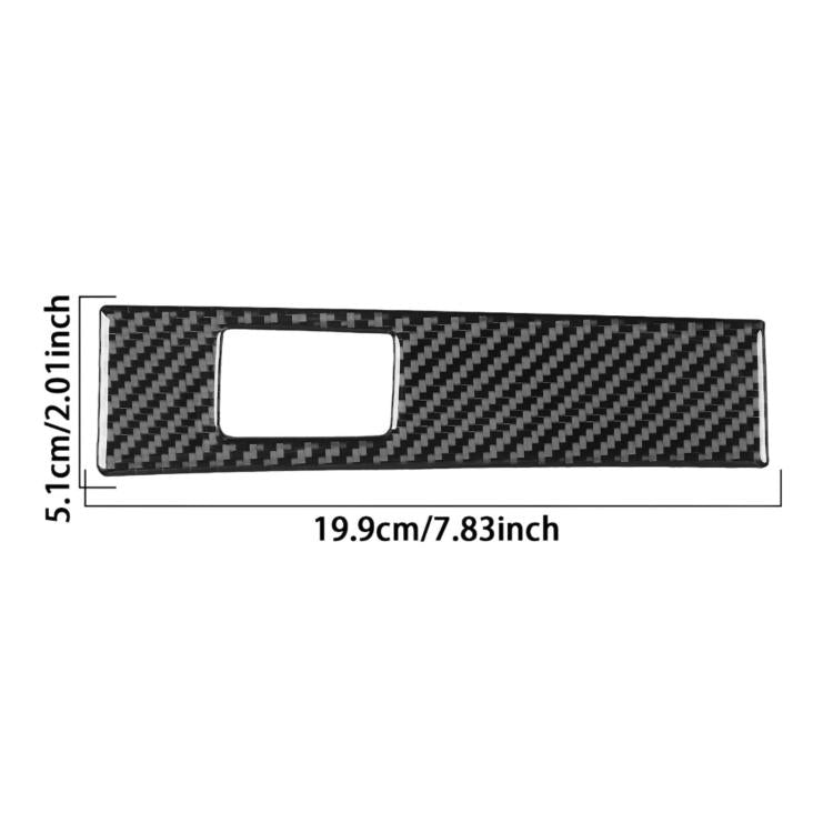 Carbon fiber-look decorative sticker strip with size markers (19.9cm x 5.1cm)