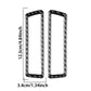 Dashboard air vent sticker set, 12.3in x 3.4in dimensions, two-piece black frame