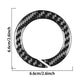 Carbon fiber steering wheel logo decor ring sticker, size 6.6 cm (2.6 in)