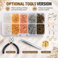Earring making kit optional tools version with pliers, tweezers, ring opener, and metal rings