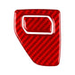 Red carbon fiber passenger glove box switch panel sticker with chrome surround