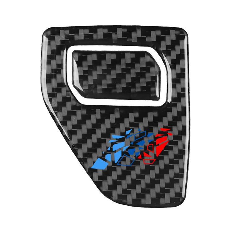 Carbon fiber passenger glove box switch panel sticker with alignment markings