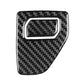 Carbon fiber passenger glove box switch panel sticker with chrome surround